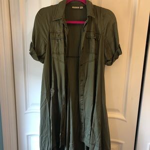 Anthropologie Olive green dress/shirt